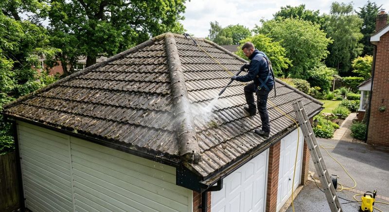 Garage Roof Power Washing in Vancouver, WA
